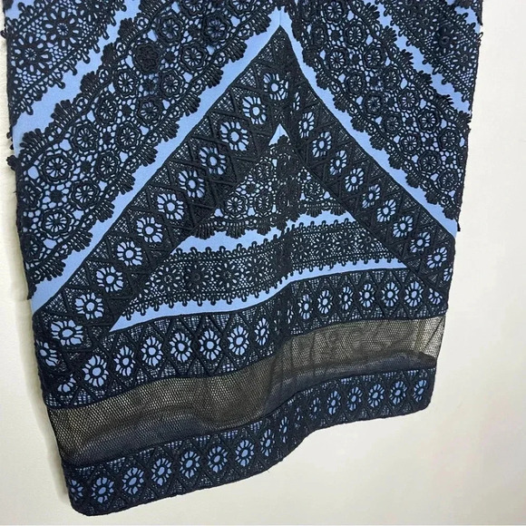 Tadashi Shoji NALANI DRESS Sleeveless Black Blue Size 4 - Picture 6 of 7